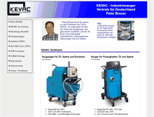 Tablet Screenshot of kevac-industriesauger.com